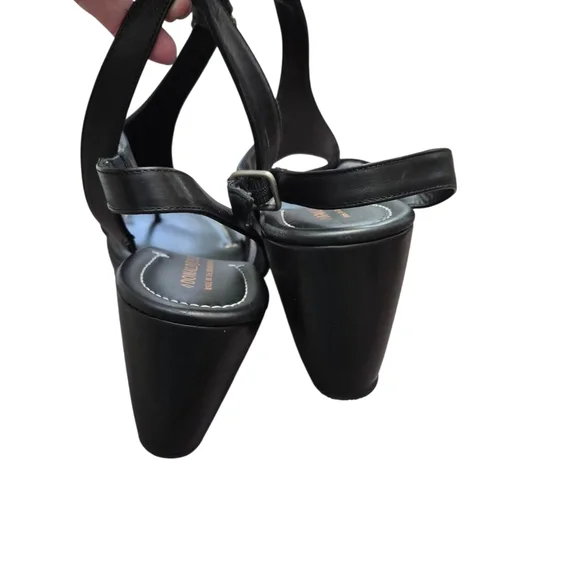 New In Box Donald J. Pliner Elegant Black Leather Sandals Size 10m - Picture 4 of 5